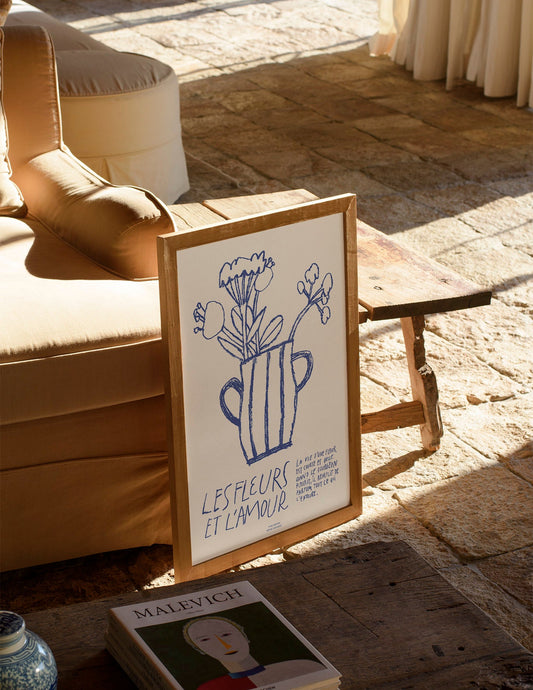 Les Fleurs et L'Amour by Yana Boyko-Art Print-A3-Unframed-Hôtel Magique