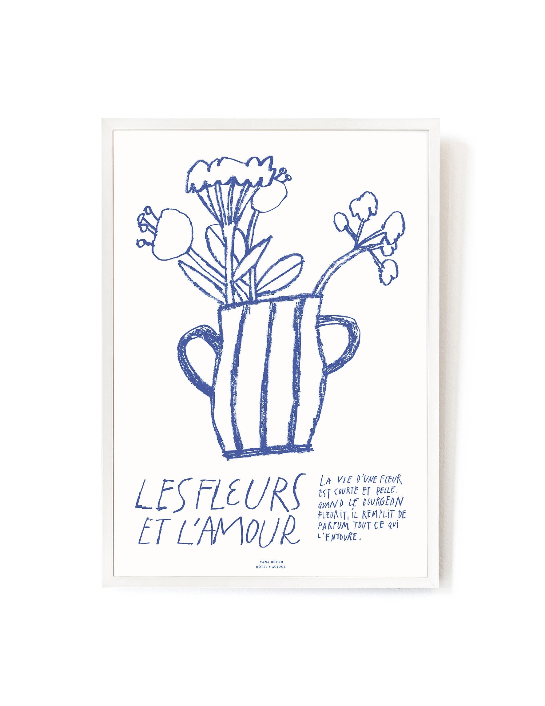 Les Fleurs et L'Amour by Yana Boyko-Art Print-A3-White-Hôtel Magique