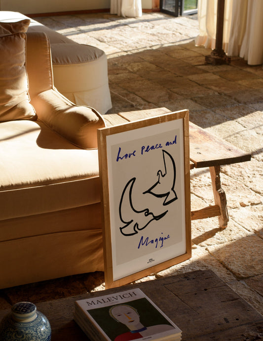 Love Peace and Magique art print-Art Print-A3-Unframed-Hôtel Magique