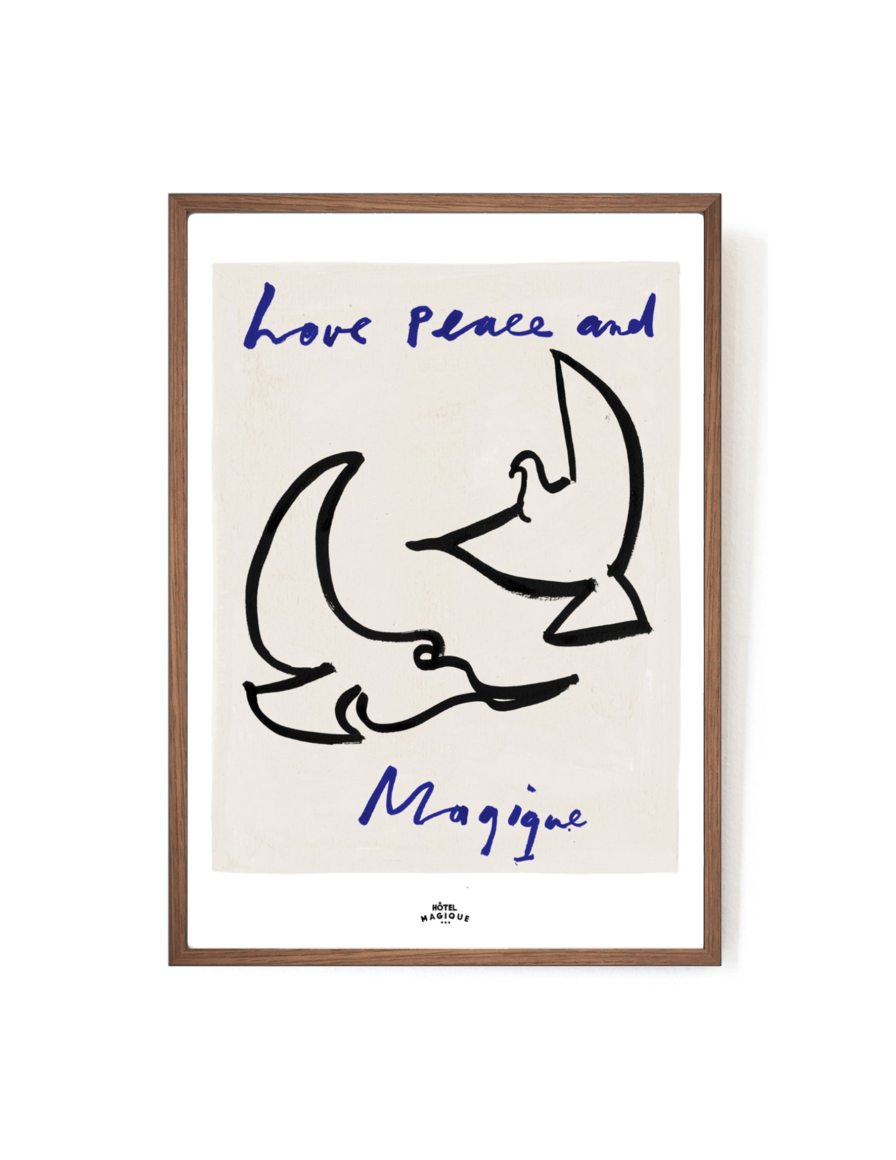 Love Peace and Magique art print-Art Print-A3-Mahogany-Hôtel Magique