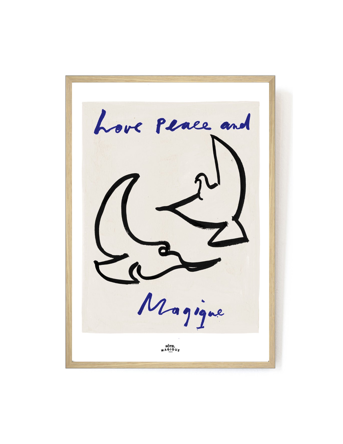 Love Peace and Magique art print-Art Print-A3-Oak-Hôtel Magique