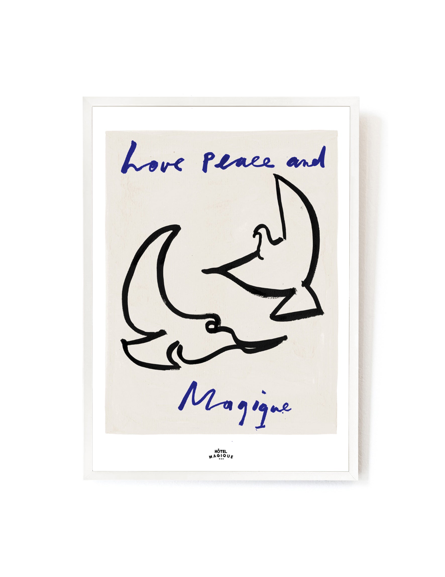 Love Peace and Magique art print-Art Print-A3-White-Hôtel Magique