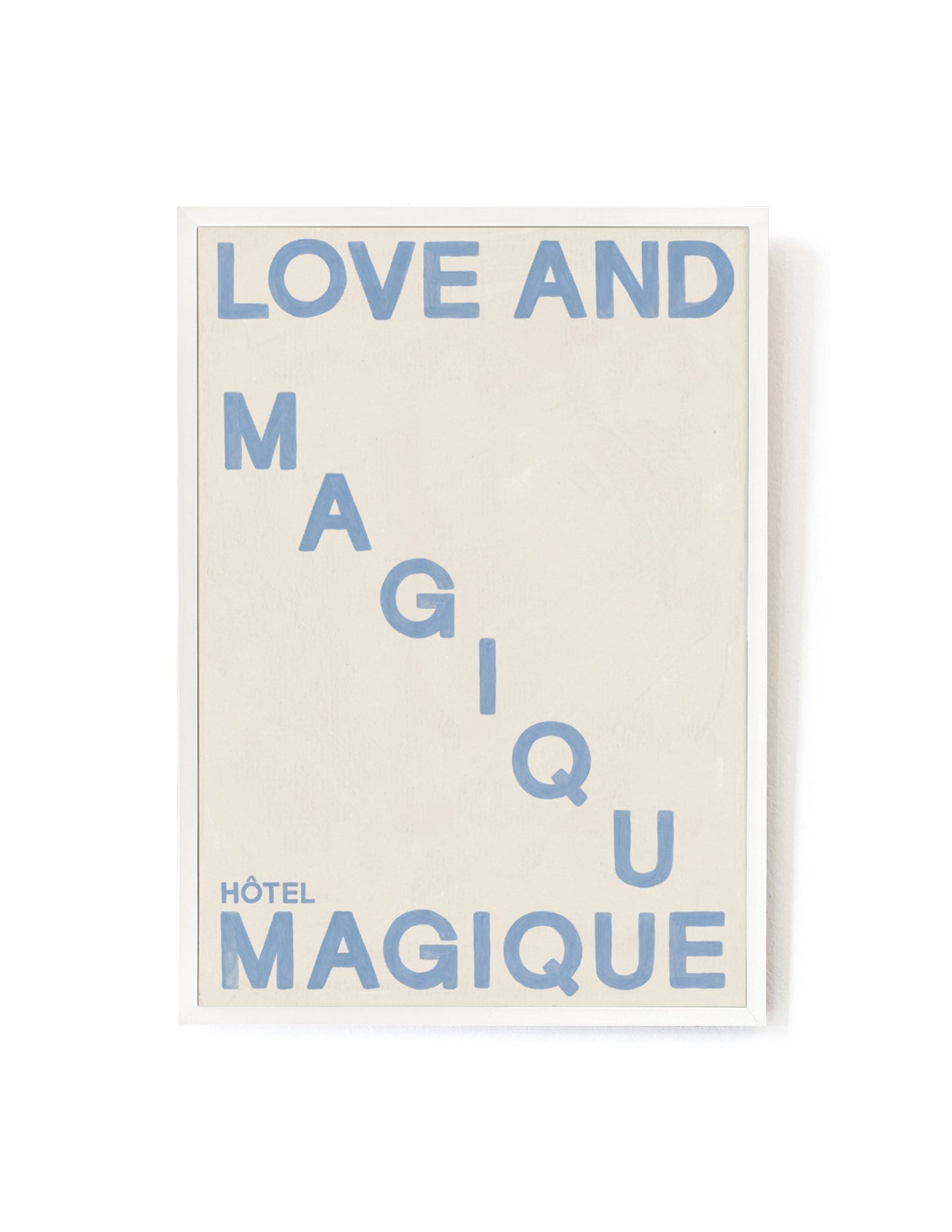 Love and Magique Blue art print-Art Print-A3-White-Hôtel Magique