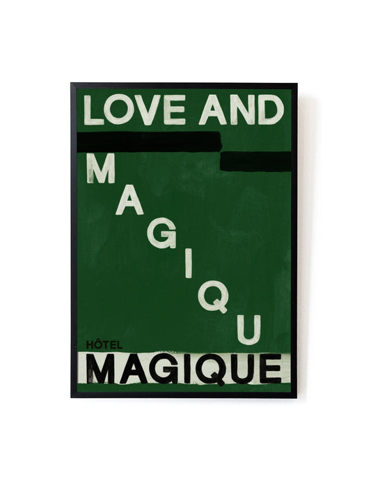 Love and Magique Green Art Print – Archive Sale Edition-Art Print-Hôtel Magique