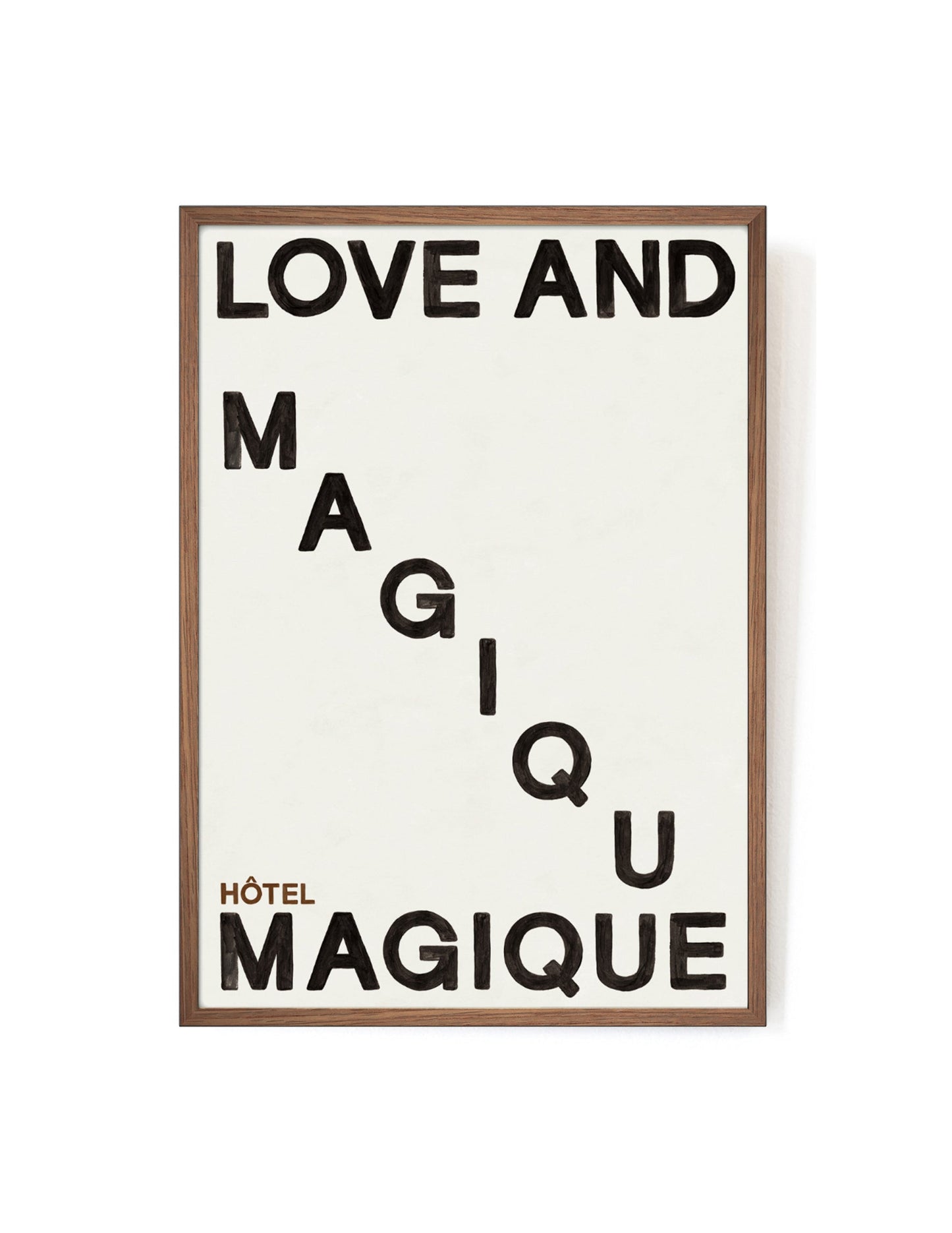 Love and Magique art print-Art Print-A3-Mahogany-Hôtel Magique