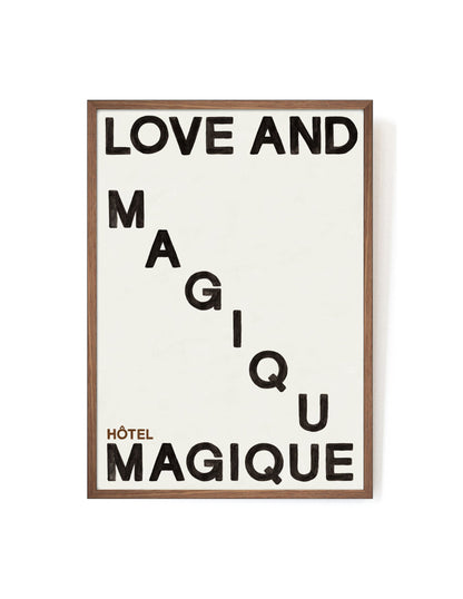 Love and Magique art print-Art Print-A3-Mahogany-Hôtel Magique