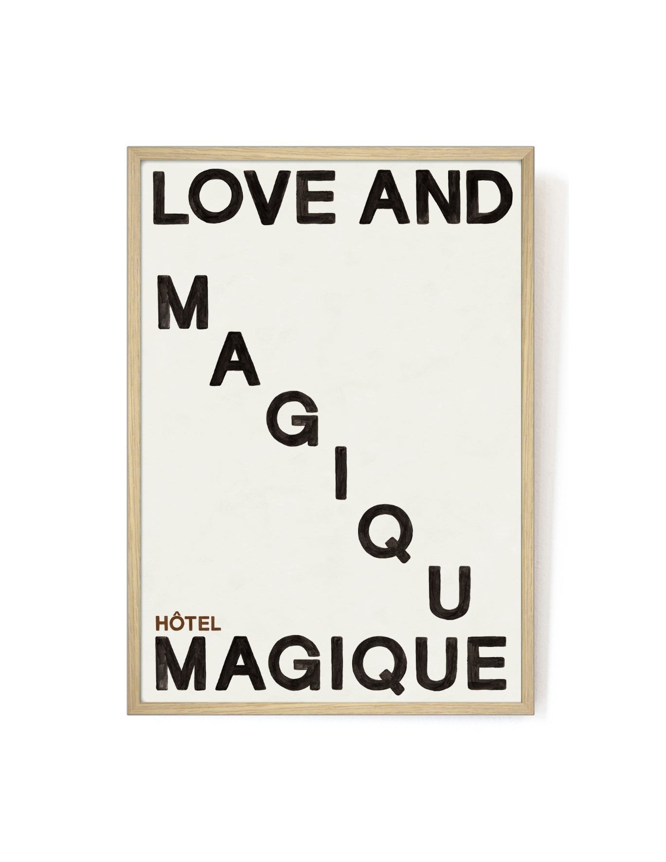 Love and Magique art print-Art Print-A3-Oak-Hôtel Magique