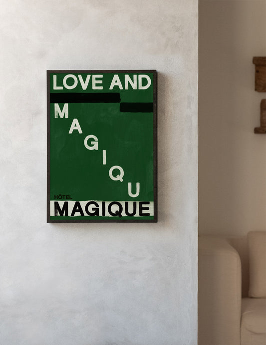 Love and Magique Green Art Print – Archive Sale Edition-Art Print-Hôtel Magique