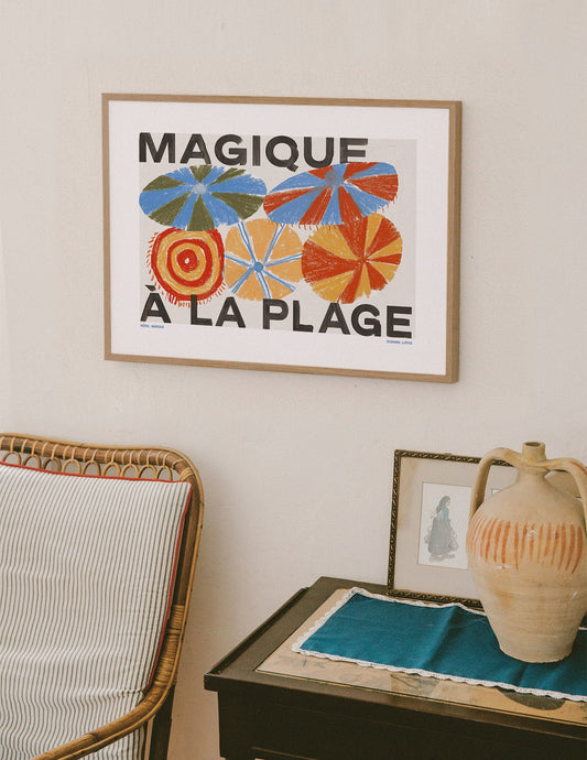 Magique à la Plage by Suzanne Lustig-Art Print-A3-Unframed-Hôtel Magique