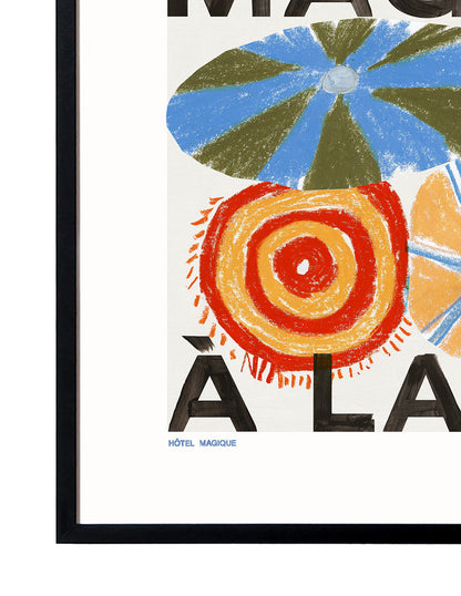 Magique à la Plage by Suzanne Lustig-Art Print-A3-Unframed-Hôtel Magique
