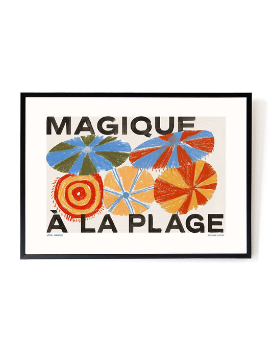 Magique à la Plage by Suzanne Lustig-Art Print-A3-Unframed-Hôtel Magique