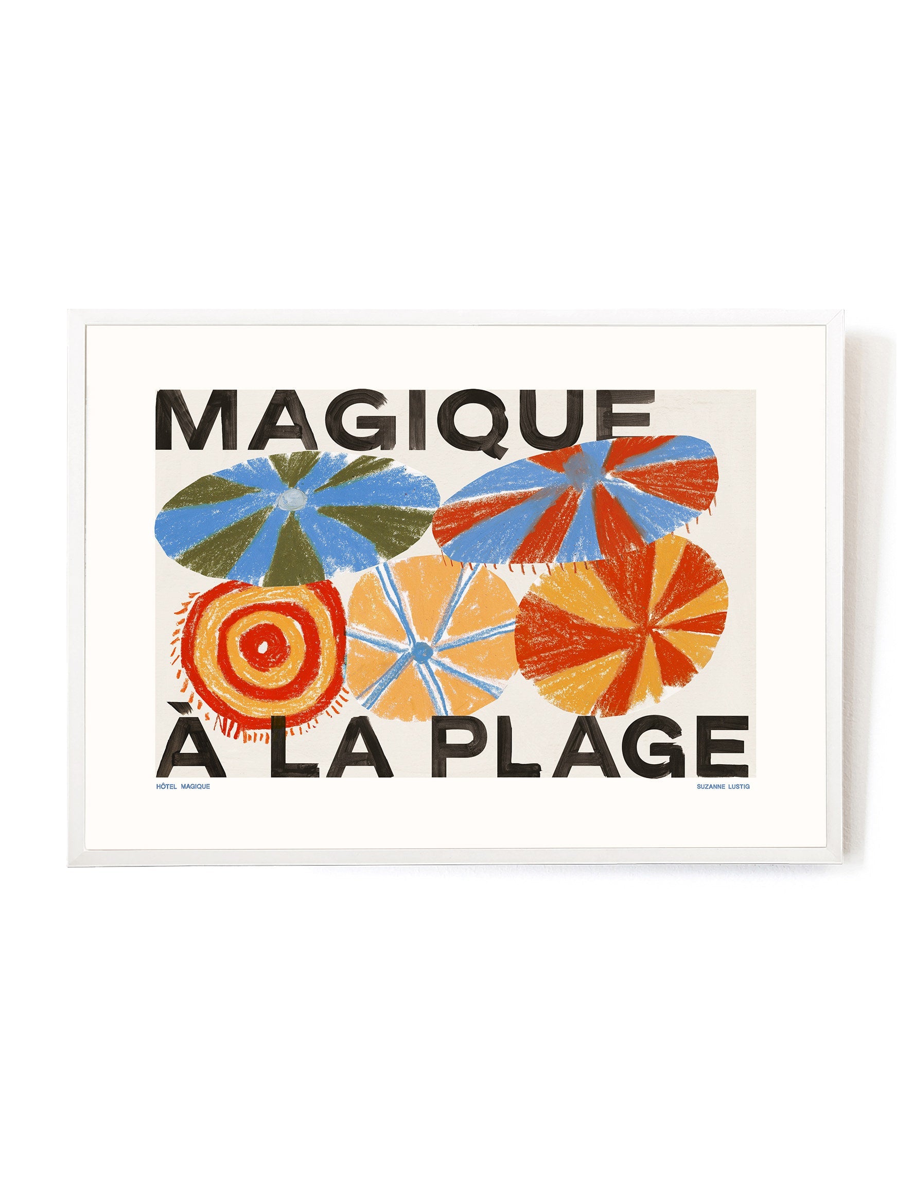 Magique à la Plage by Suzanne Lustig-Art Print-A3-White-Hôtel Magique