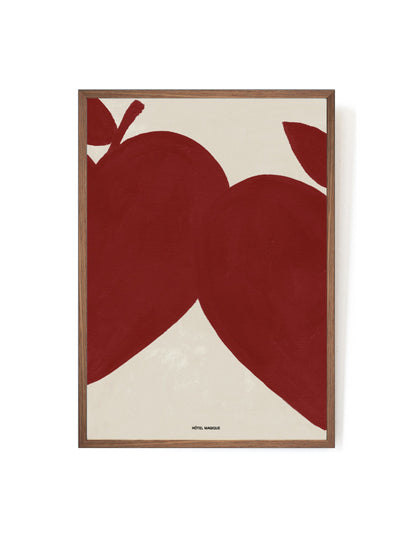 Magique in Red art print-Art Print-A3-Mahogany-Hôtel Magique