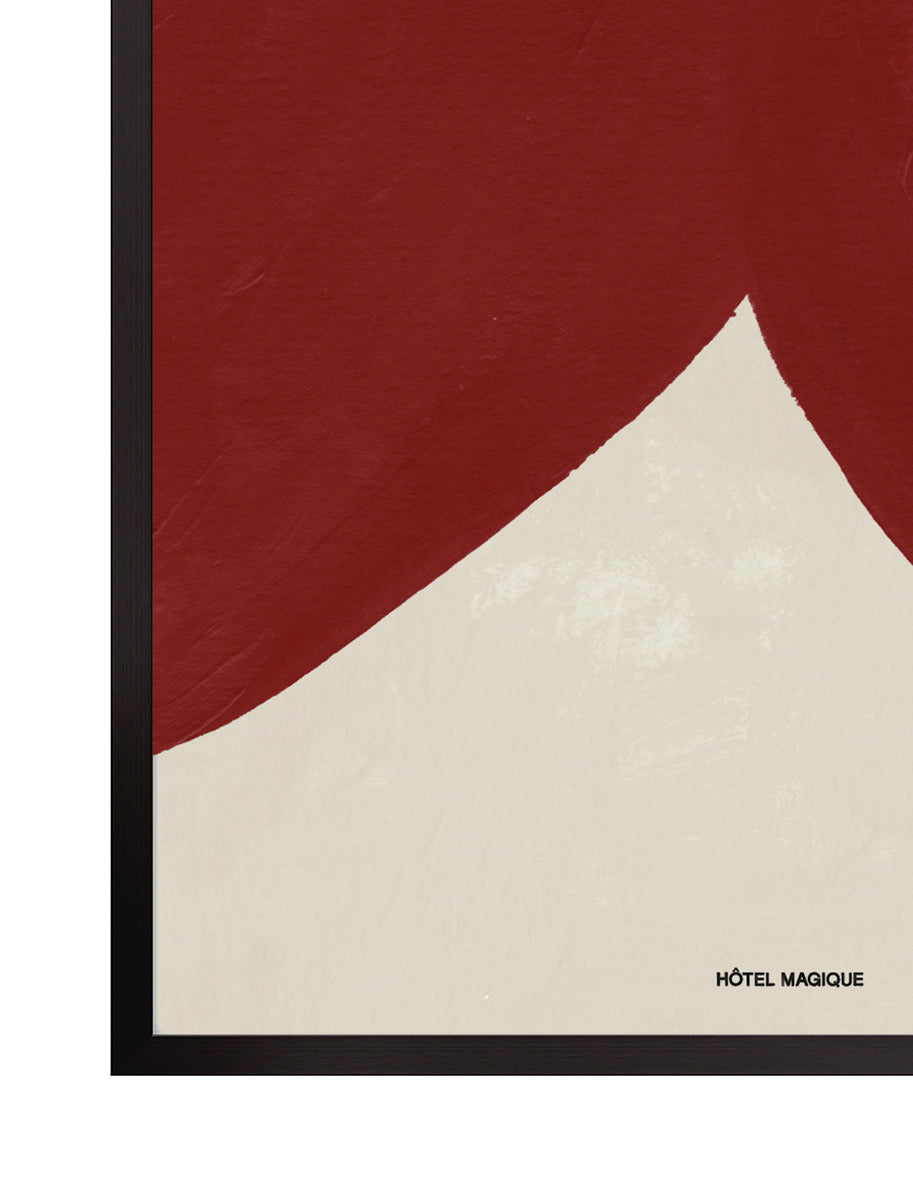 Magique in a Red row of three-Art Print-A3-Unframed-Hôtel Magique
