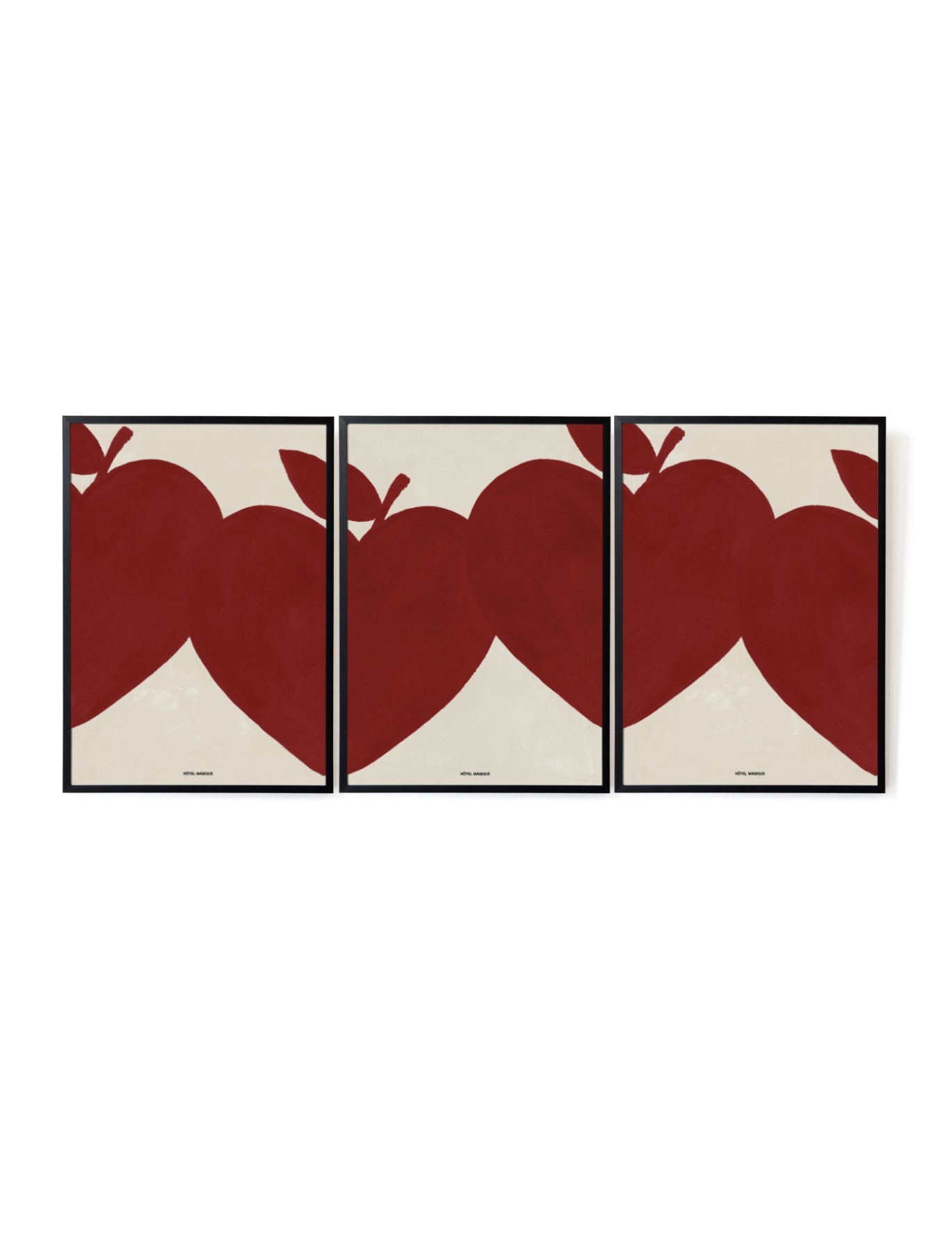 Magique in a Red row of three-Art Print-A3-Unframed-Hôtel Magique