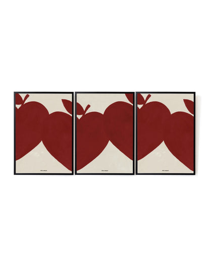 Magique in a Red row of three-Art Print-A3-Unframed-Hôtel Magique
