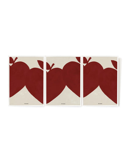 Magique in a Red row of three-Art Print-A3-White-Hôtel Magique