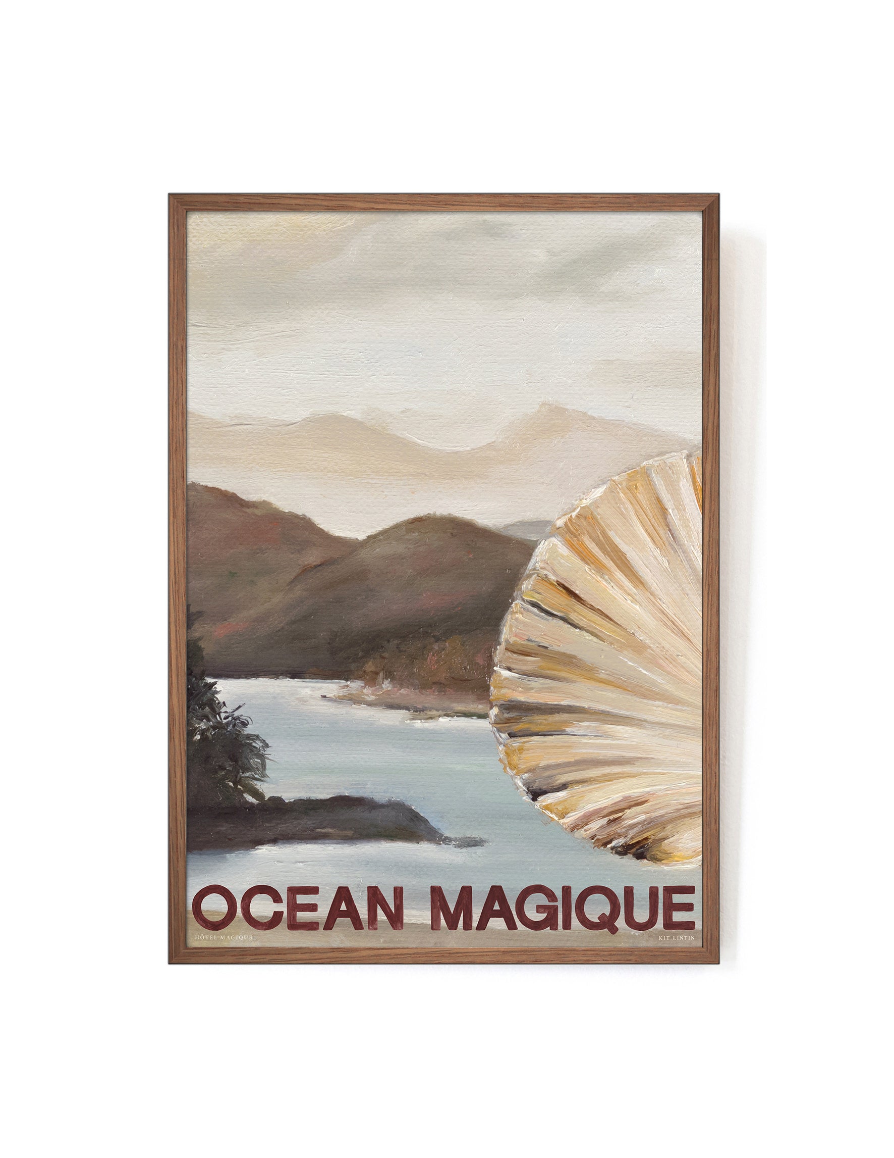 Ocean Magique by Kit Lintin-Art Print-A3-Mahogany-Hôtel Magique