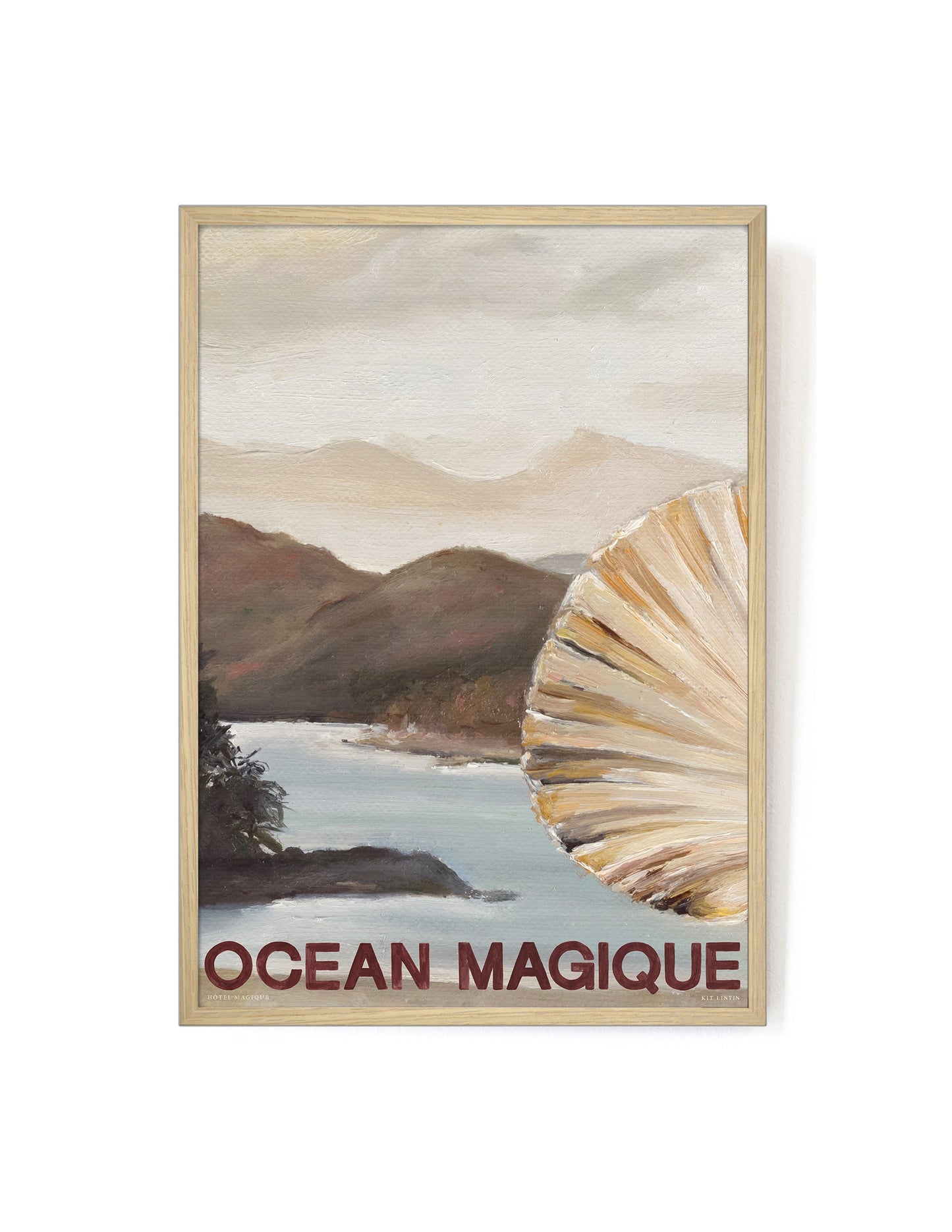 Ocean Magique by Kit Lintin-Art Print-A3-Oak-Hôtel Magique