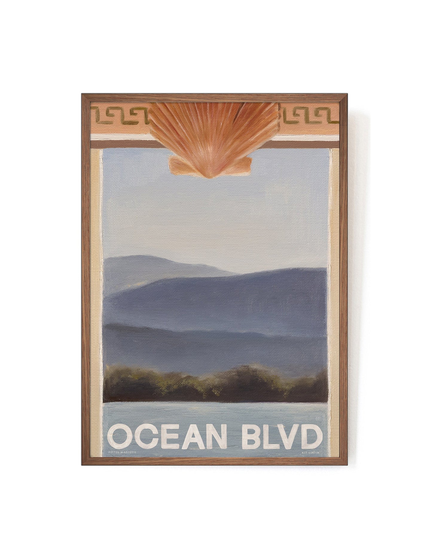 Ocean View by Kit Lintin-Art Print-A3-Mahogany-Hôtel Magique