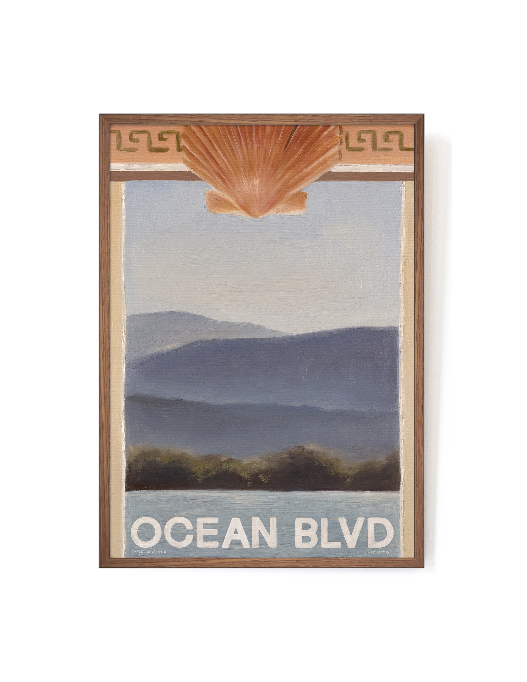 Ocean View by Kit Lintin-Art Print-A3-Mahogany-Hôtel Magique