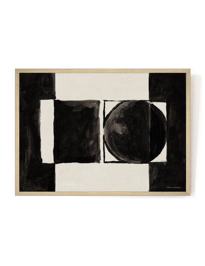 Opposites Attract art print-Art Print-A3-Oak-Hôtel Magique