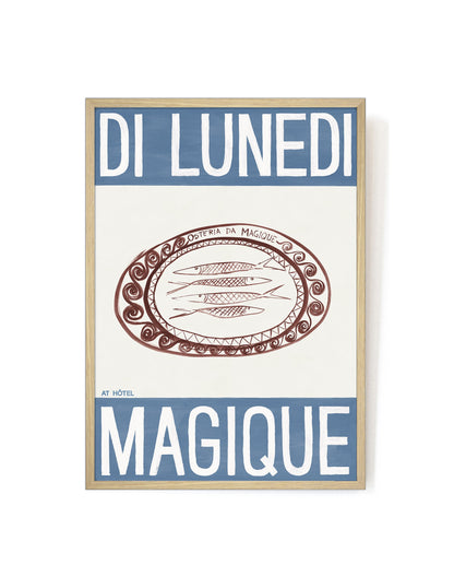 Osteria da Magique by Di Lunedi-Art Print-A3-Oak-Hôtel Magique