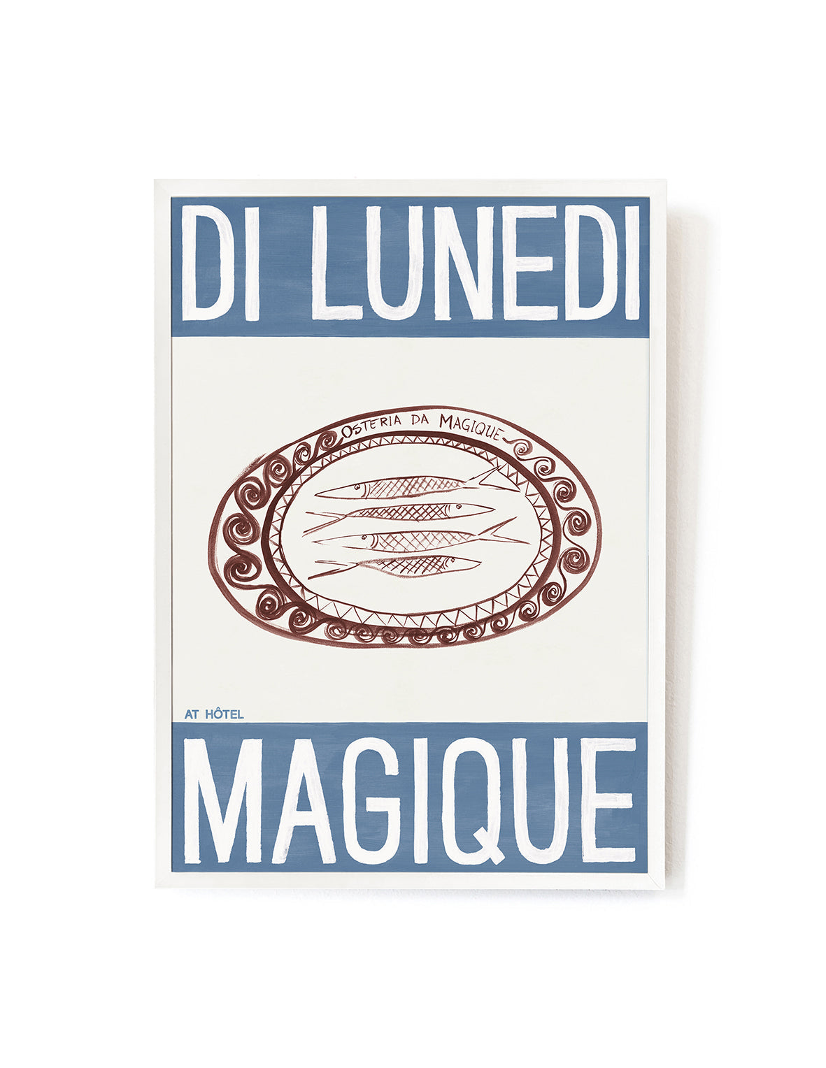 Osteria da Magique by Di Lunedi-Art Print-A3-White-Hôtel Magique