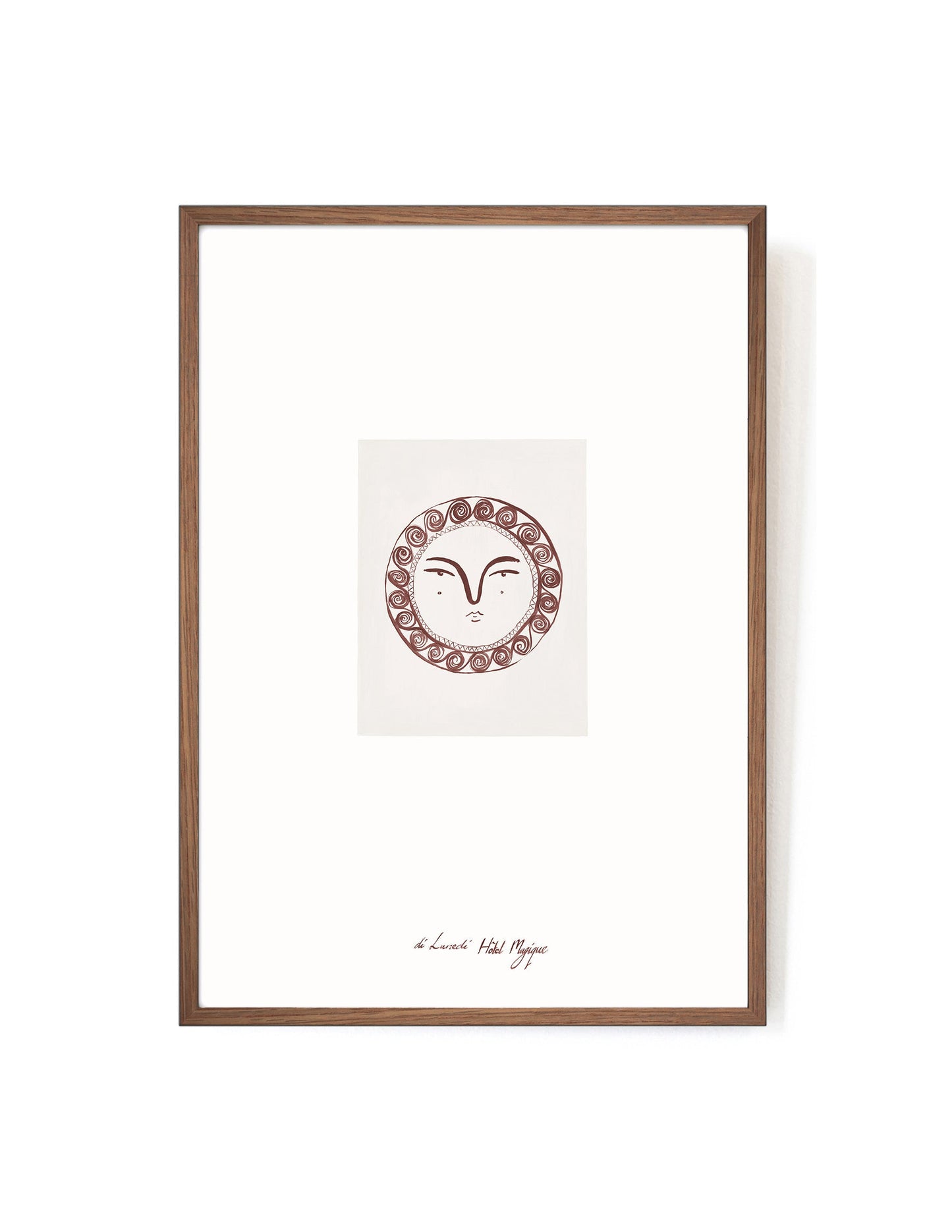 Piatto Solare by Di Lunedi-Art Print-A3-Mahogany-Hôtel Magique