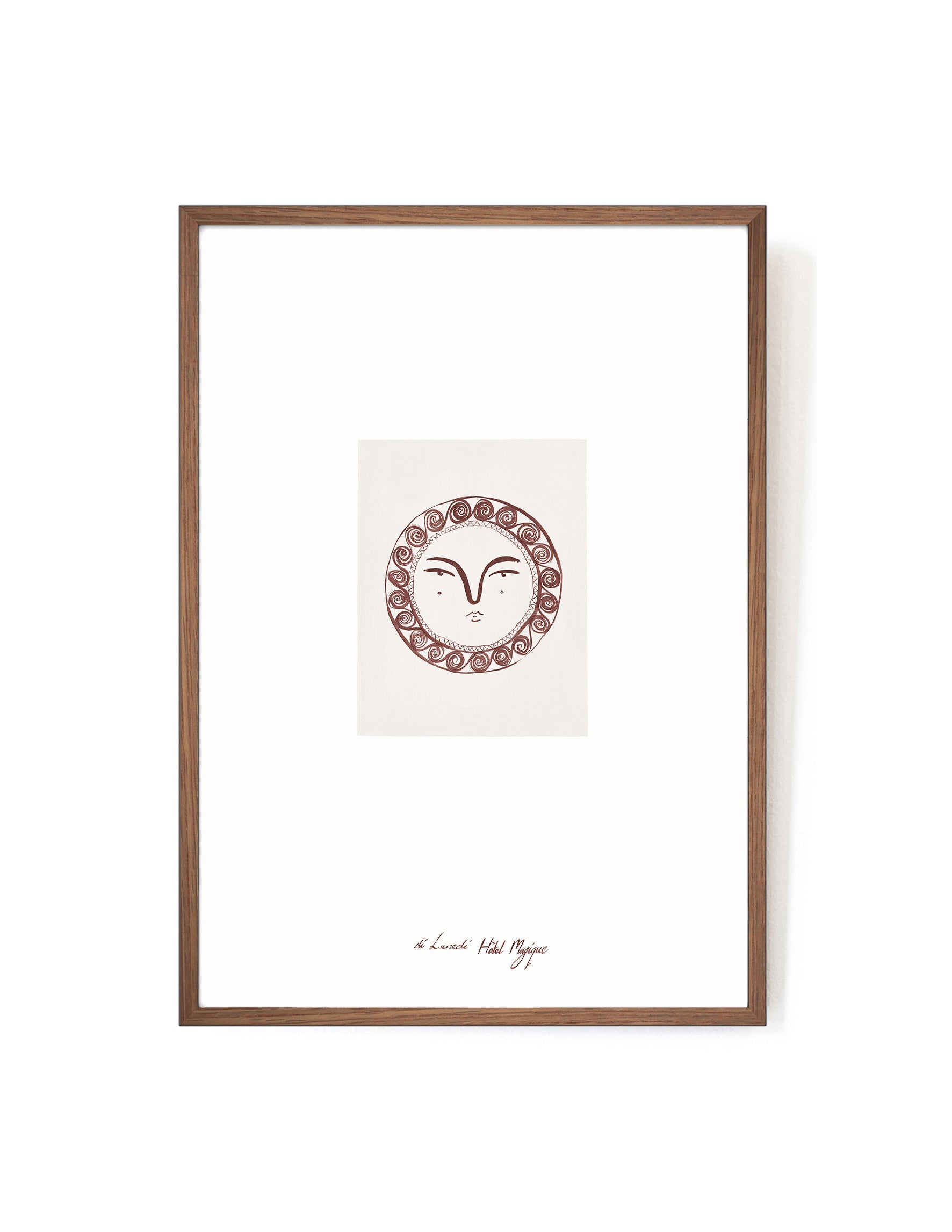 Piatto Solare by Di Lunedi-Art Print-A3-Mahogany-Hôtel Magique