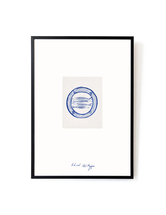 Piatto di Pesce by Di Lunedi-Art Print-A3-Unframed-Hôtel Magique