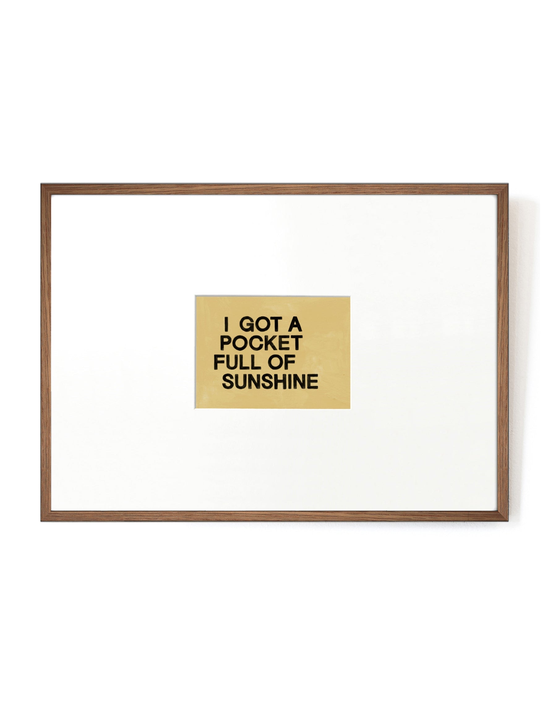 Pocket full of Sunshine card artwork framed-Mahogany-Hôtel Magique