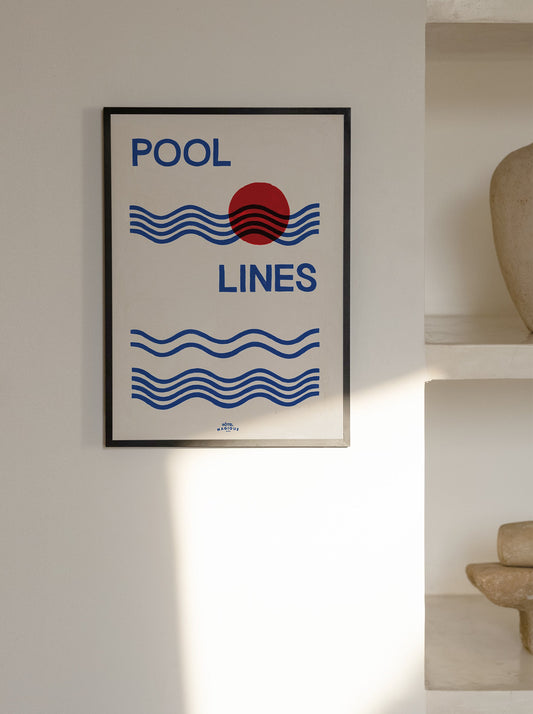 Pool Lines Art Print – Archive Sale Edition-Art Print-A3-Hôtel Magique