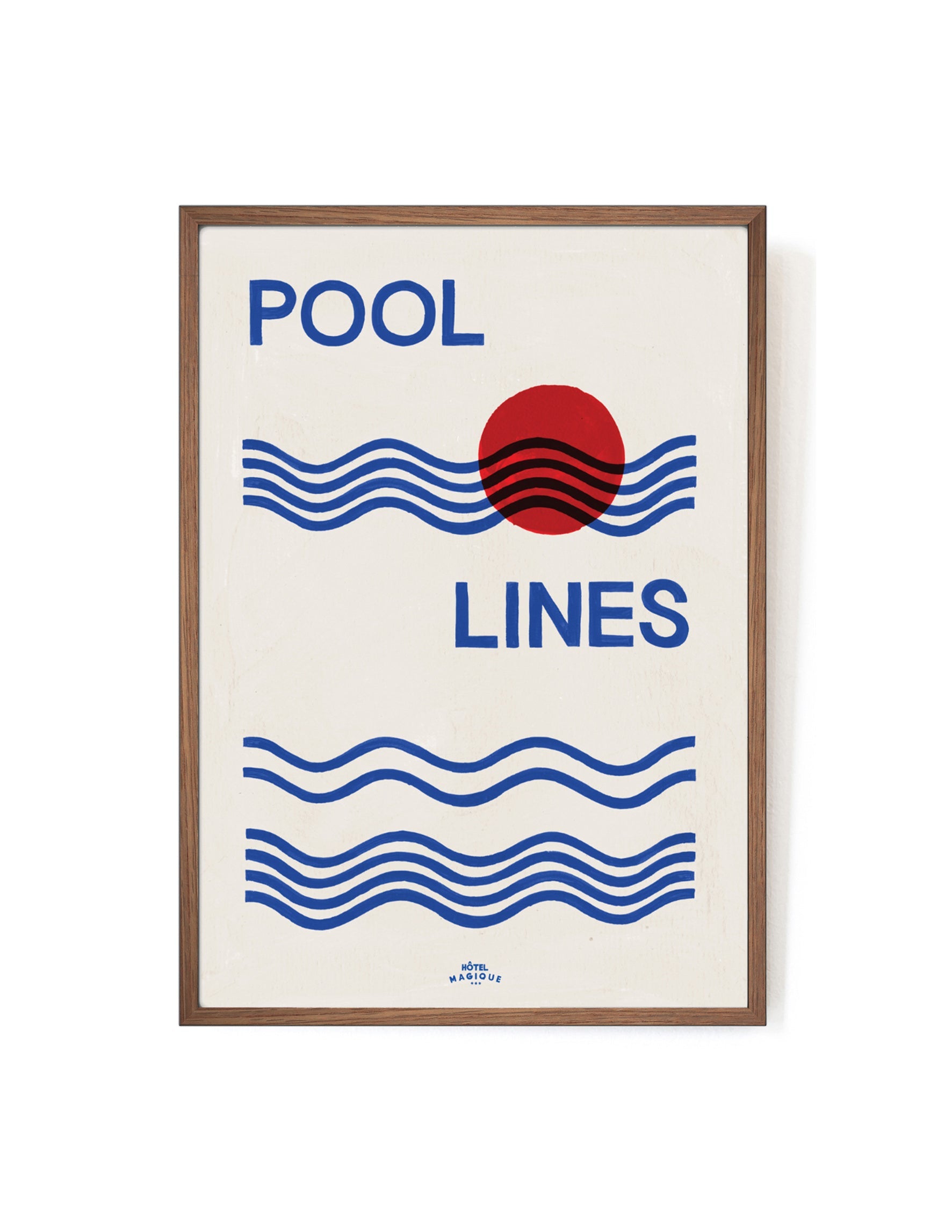 Pool Lines art print-Art Print-A3-Mahogany-Hôtel Magique