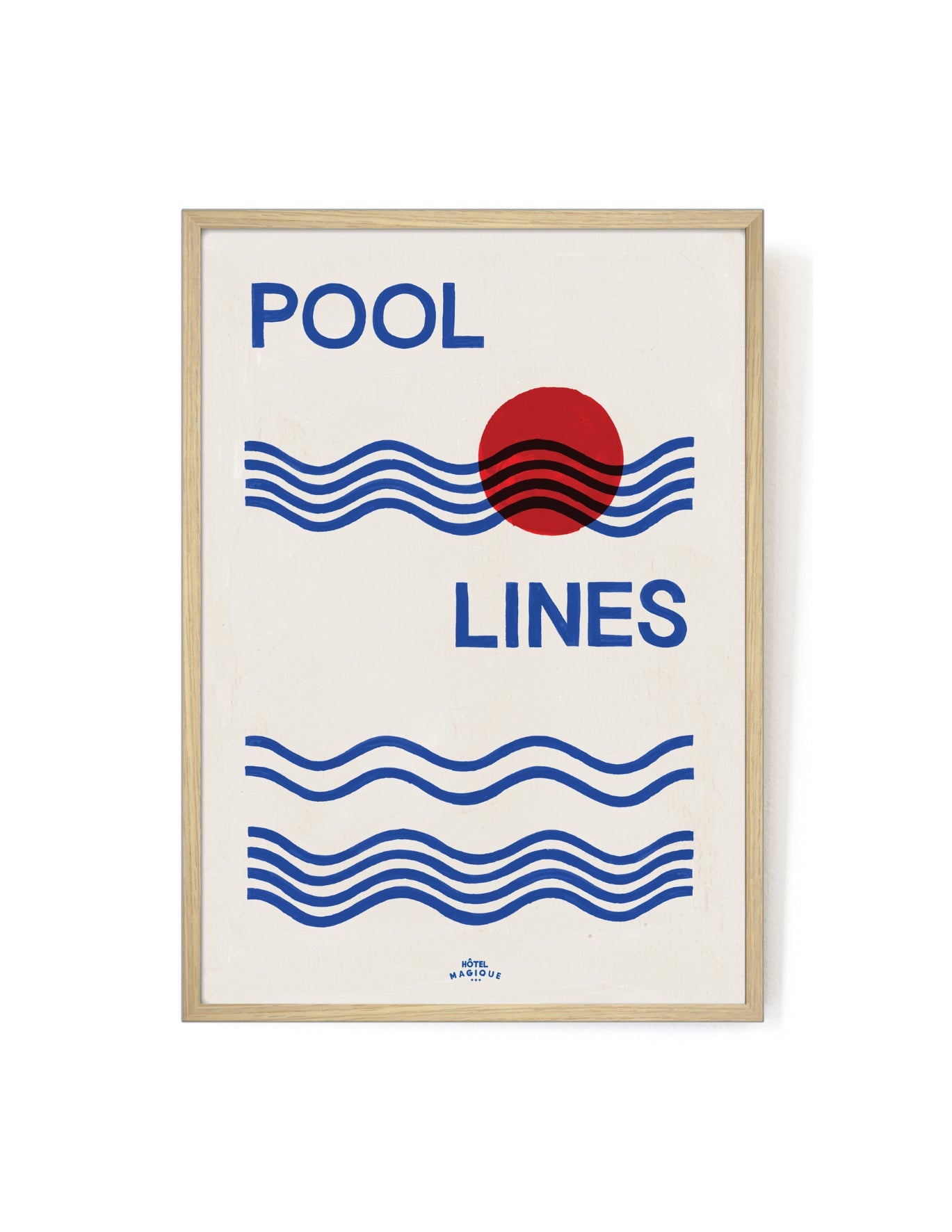 Pool Lines art print-Art Print-A3-Oak-Hôtel Magique