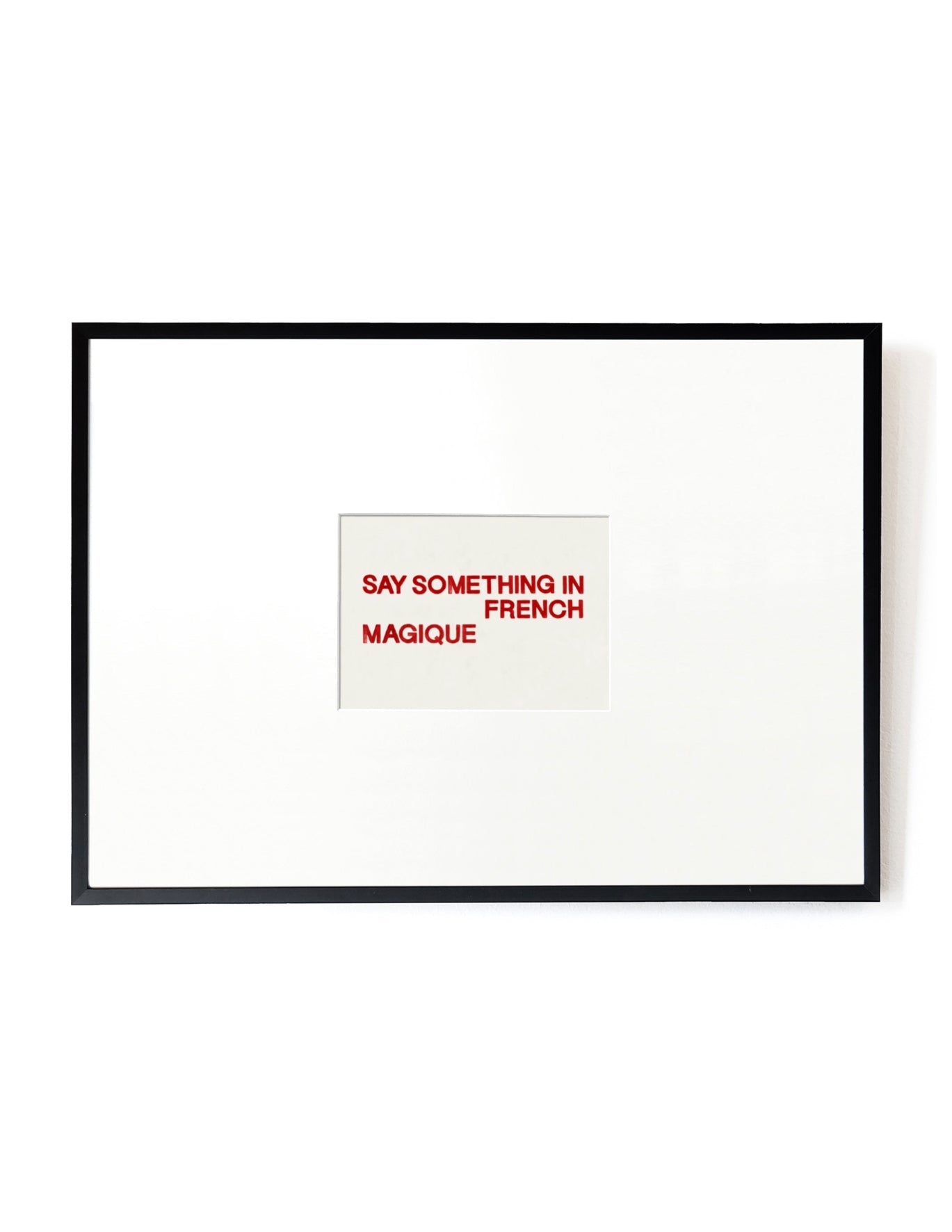 Something French card artwork framed-FRAME BLACK-Hôtel Magique
