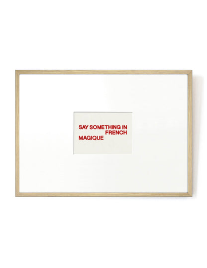Something French card artwork framed-FRAME OAK-Hôtel Magique