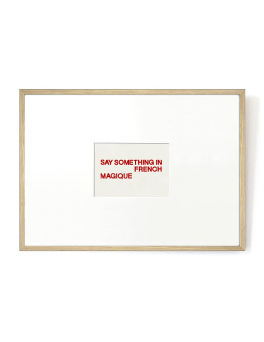 Something French card artwork framed-FRAME OAK-Hôtel Magique