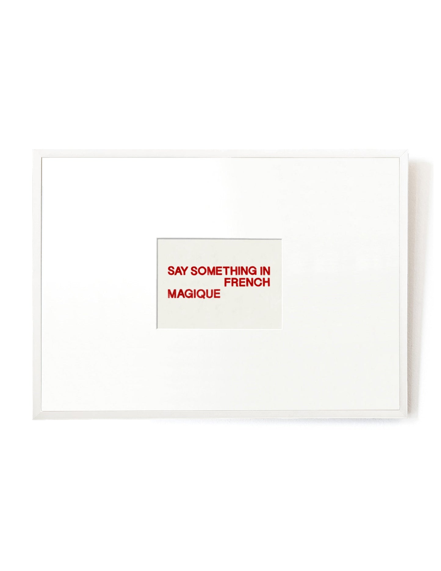 Something French card artwork framed-FRAME WHITE-Hôtel Magique