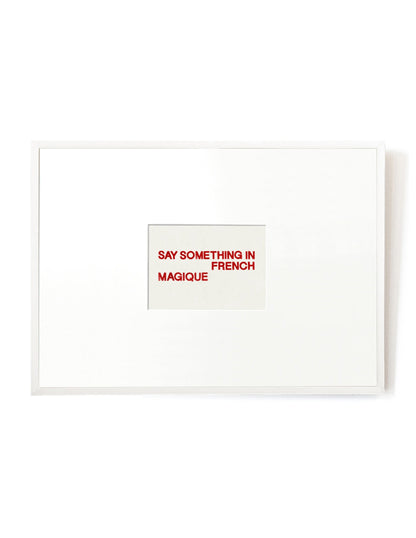Something French card artwork framed-FRAME WHITE-Hôtel Magique