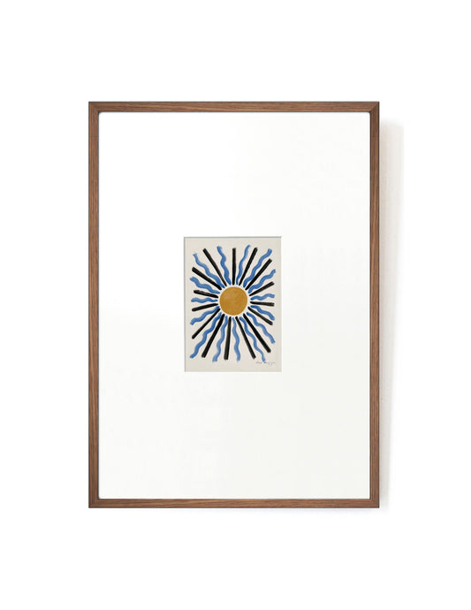 Sunrise card artwork framed-FRAME MAHOGANY-Hôtel Magique