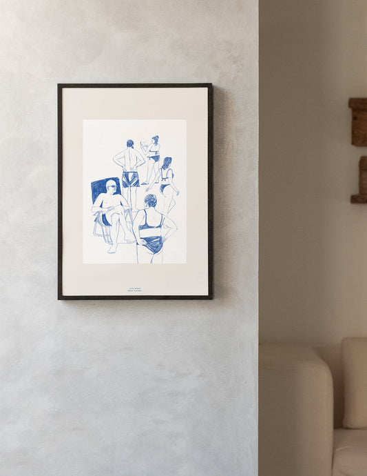The Beach by Yana Boyko-Art Print-A3-Unframed-Hôtel Magique