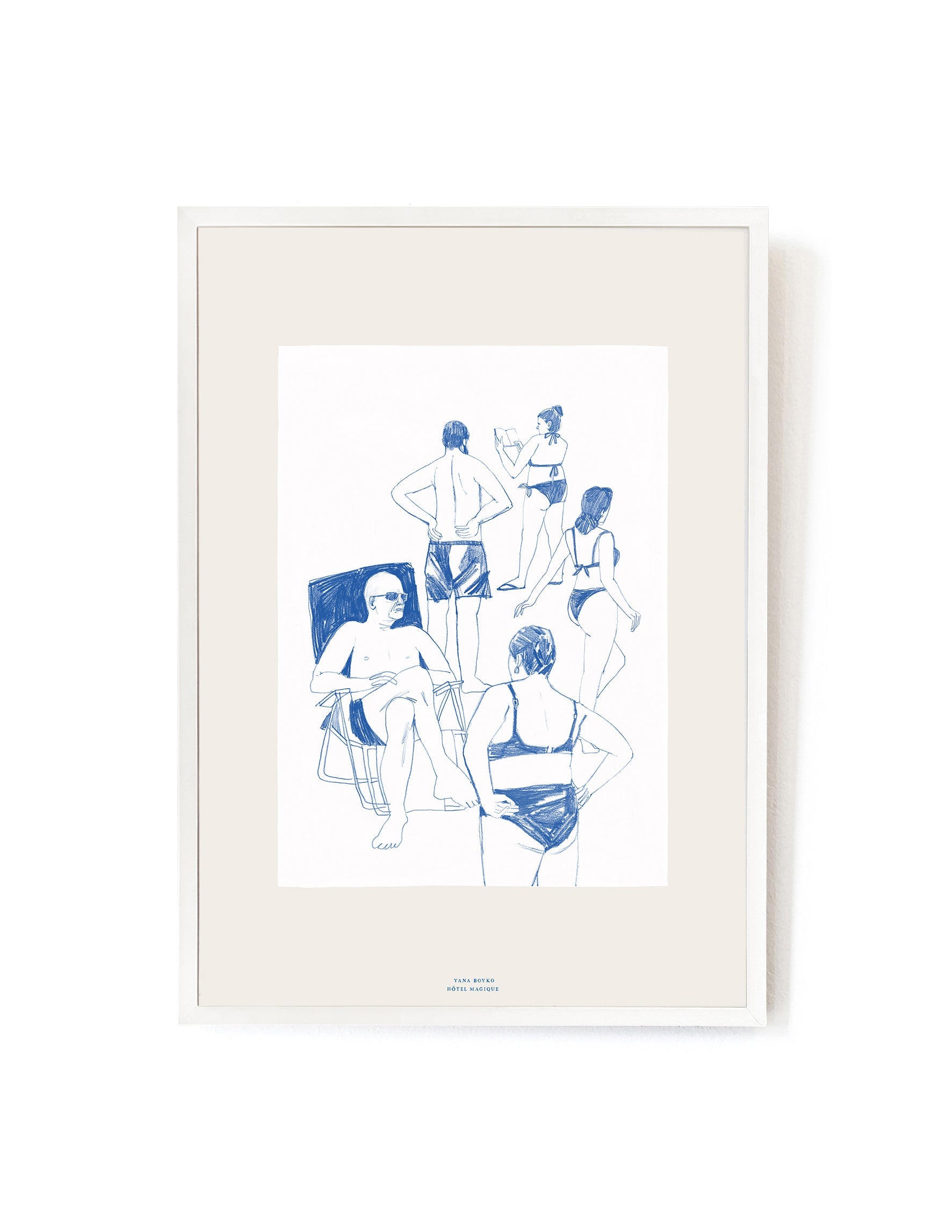 The Beach by Yana Boyko-Art Print-A3-White-Hôtel Magique