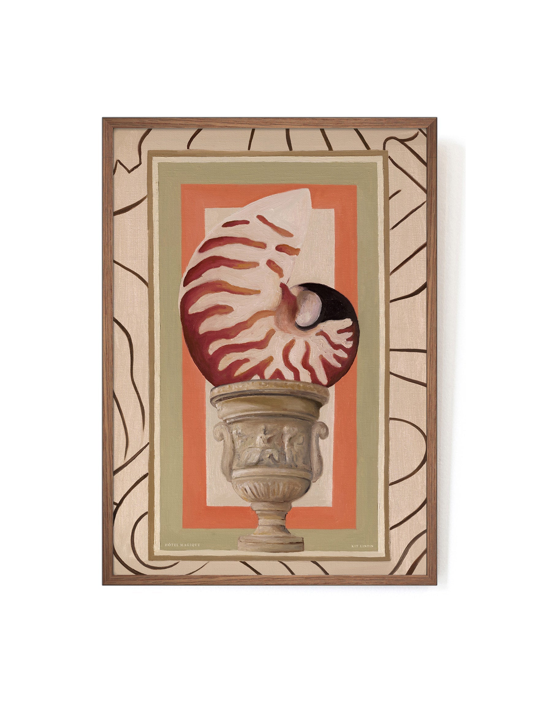 Tidal Treasure by Kit Lintin-Art Print-A3-Mahogany-Hôtel Magique