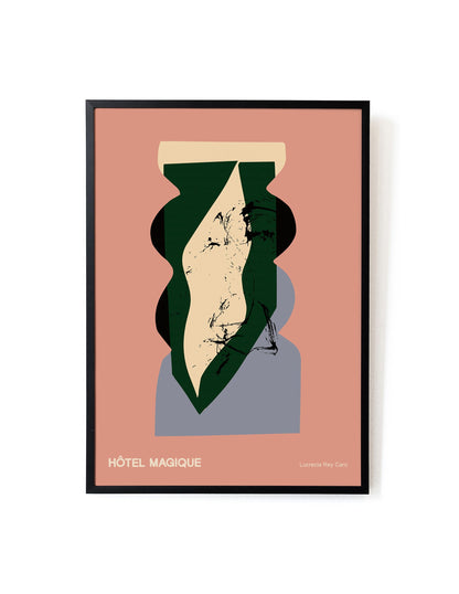 Vase by Lucrecia Rey Caro-Art Print-A3-Black-Hôtel Magique