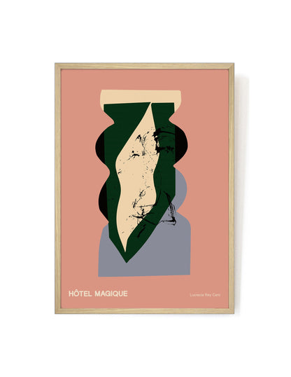 Vase by Lucrecia Rey Caro-Art Print-A3-Oak-Hôtel Magique