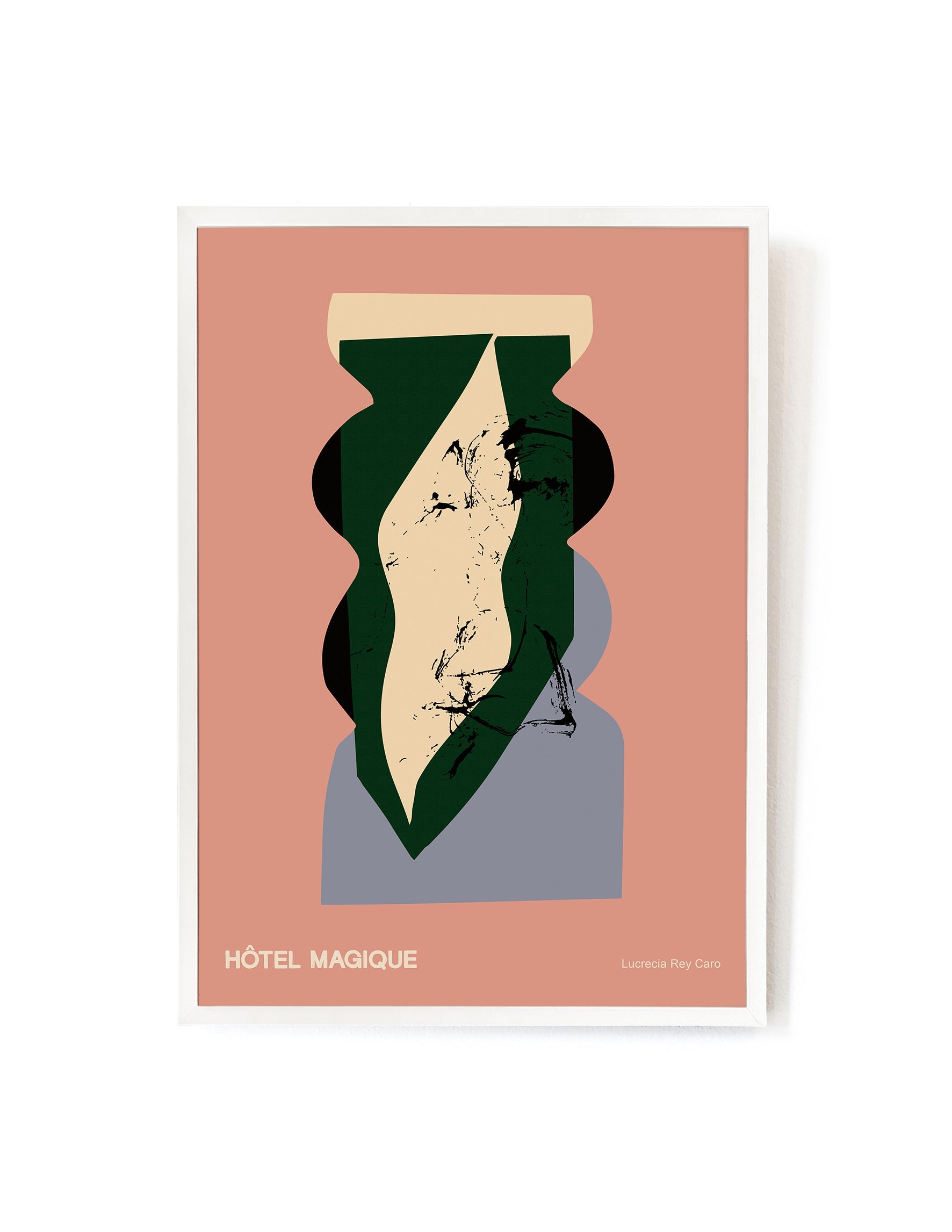 Vase by Lucrecia Rey Caro-Art Print-A3-White-Hôtel Magique