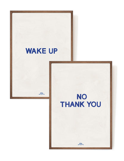 Wake up - No, thank you. The blue set-A3-Mahogany-Hôtel Magique