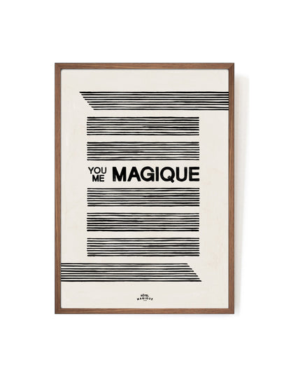 You Me Magique art print-Art Print-A3-Mahogany-Hôtel Magique