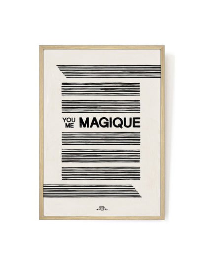 You Me Magique art print-Art Print-A3-Oak-Hôtel Magique